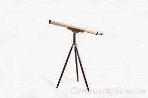 Telescope on wooden stand